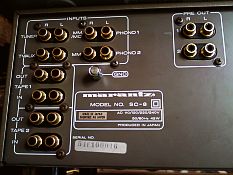 connectiques du préampli Marantz sc8 Vintage