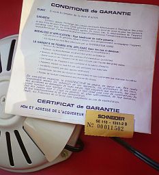 bon de garantie Schneider se110