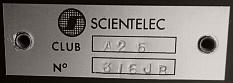 numéro de série du SCIENTELEC Club A25