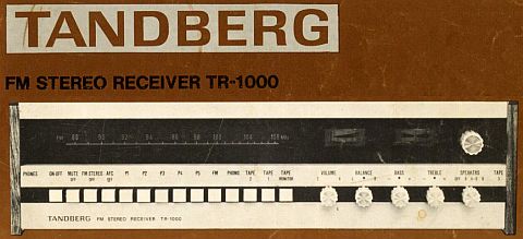 brochure Tandberg tr1000 Vintage