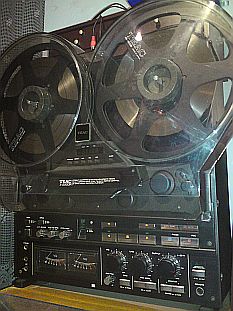 magnéto Vintage Teac x2000r noir avec capot transparent